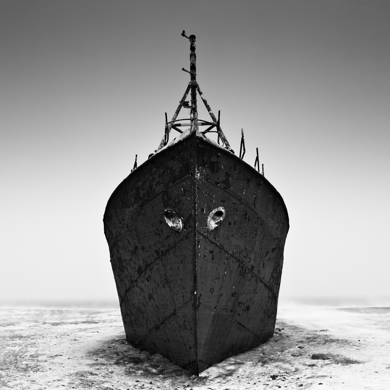 150 Wreck on the beach by Michel Rajkovic