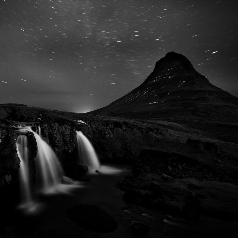 440 Waterfall by night by Michel Rajkovic